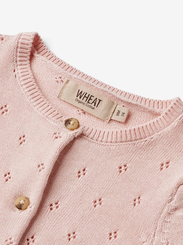 Wheat Knit Cardigan in Pink