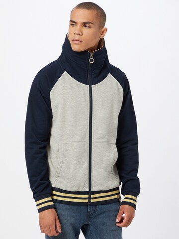 Fli Papigu Zip-Up Hoodie 'Hüte Deine Zunge' in Blue: front