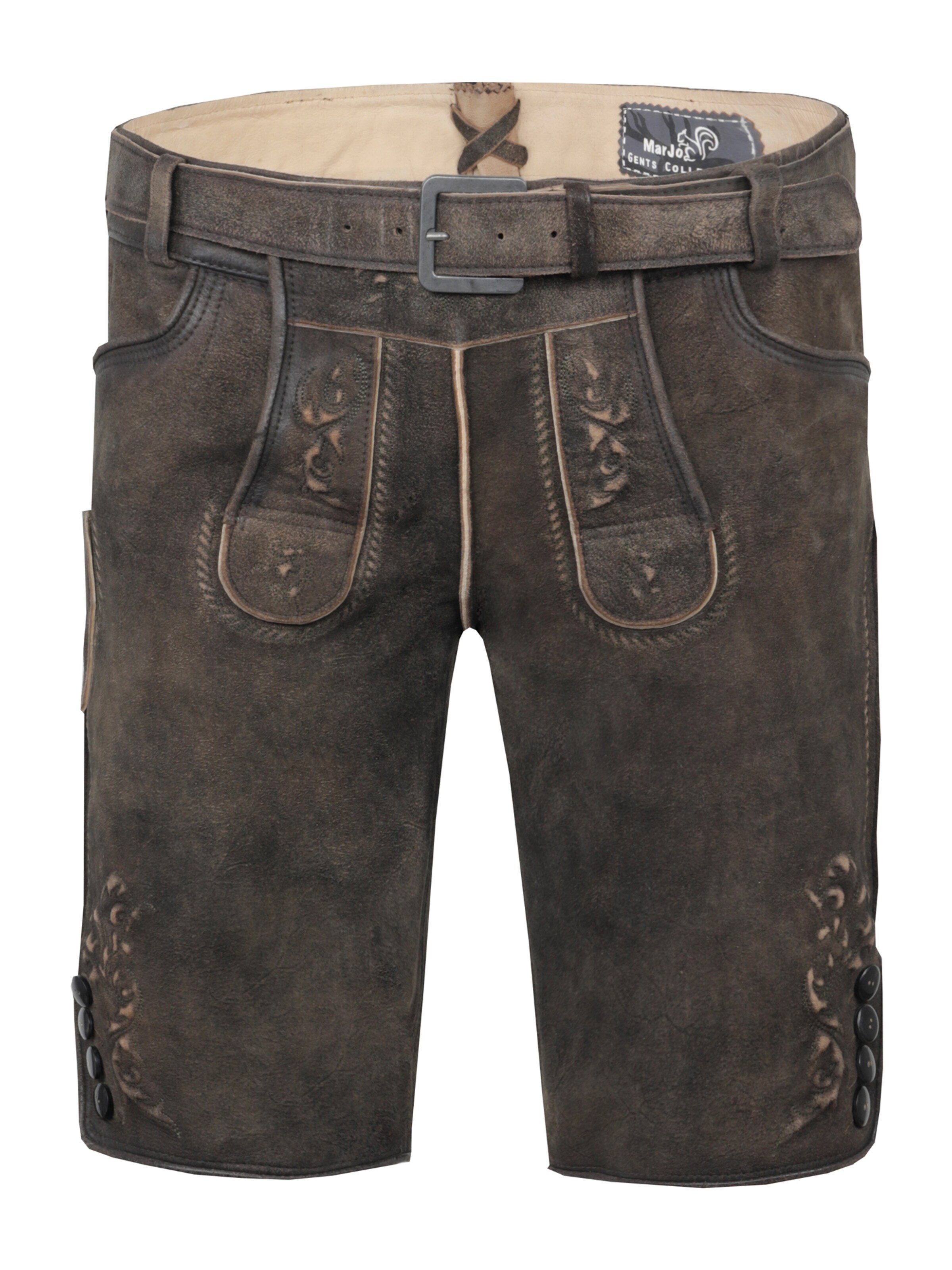 Regular Pantalon folklorique 'Pörnbach' MARJO en marron : devant