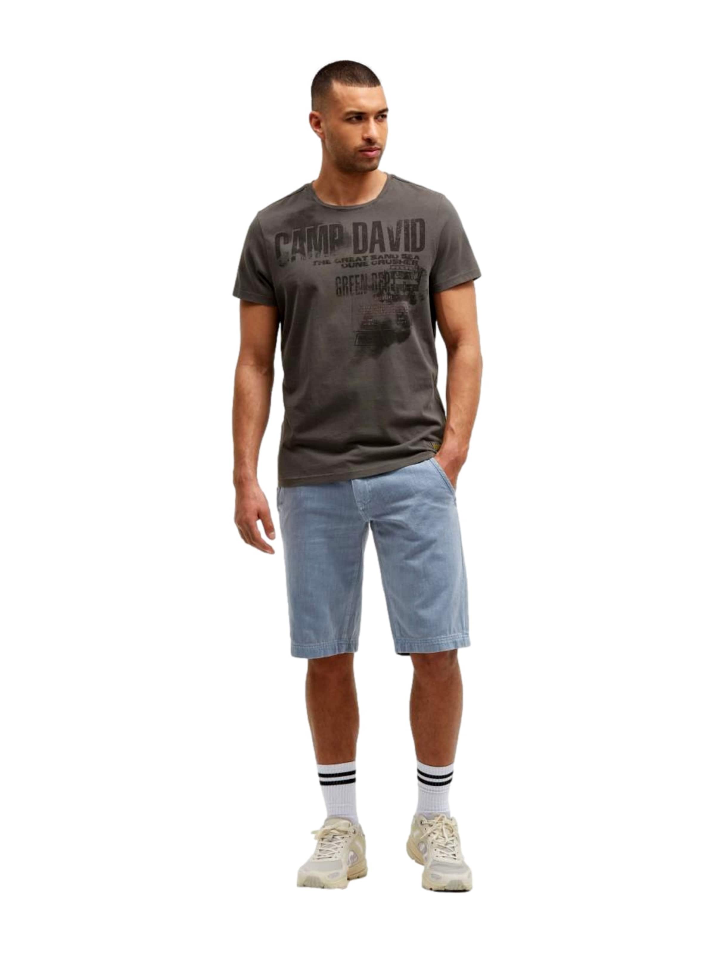 CAMP DAVID Regular Chino trousers 'Dune Crusher' in Blue: front