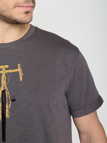 GREENBOMB Shirt 'Bike Front Stamp' in Grey