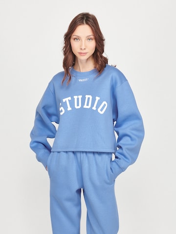 ABOUT YOU x VIAM Studio Sweatshirt 'Spirit' in Blue: front