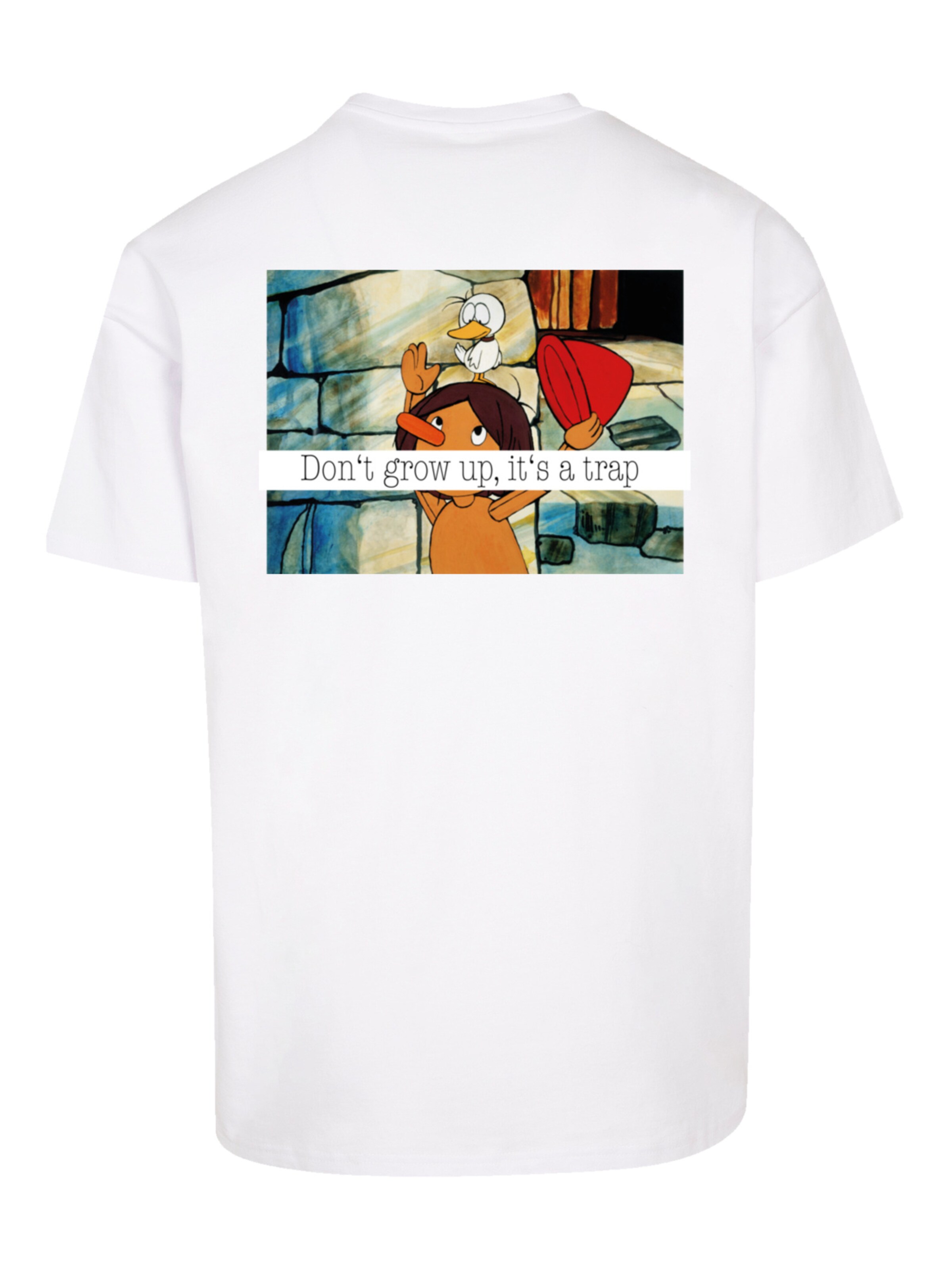 T-Shirt 'Heroes of Childhood Pinocchio' F4NT4STIC en blanc