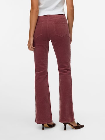 VERO MODA Flared Broek 'VMSiga' in Bruin