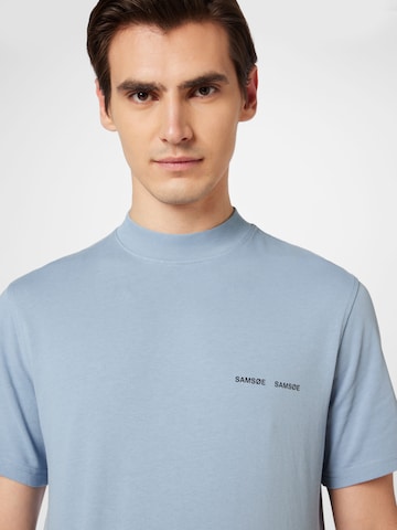 Samsøe Samsøe Regular Fit T-Shirt 'Norsbro' in Blau