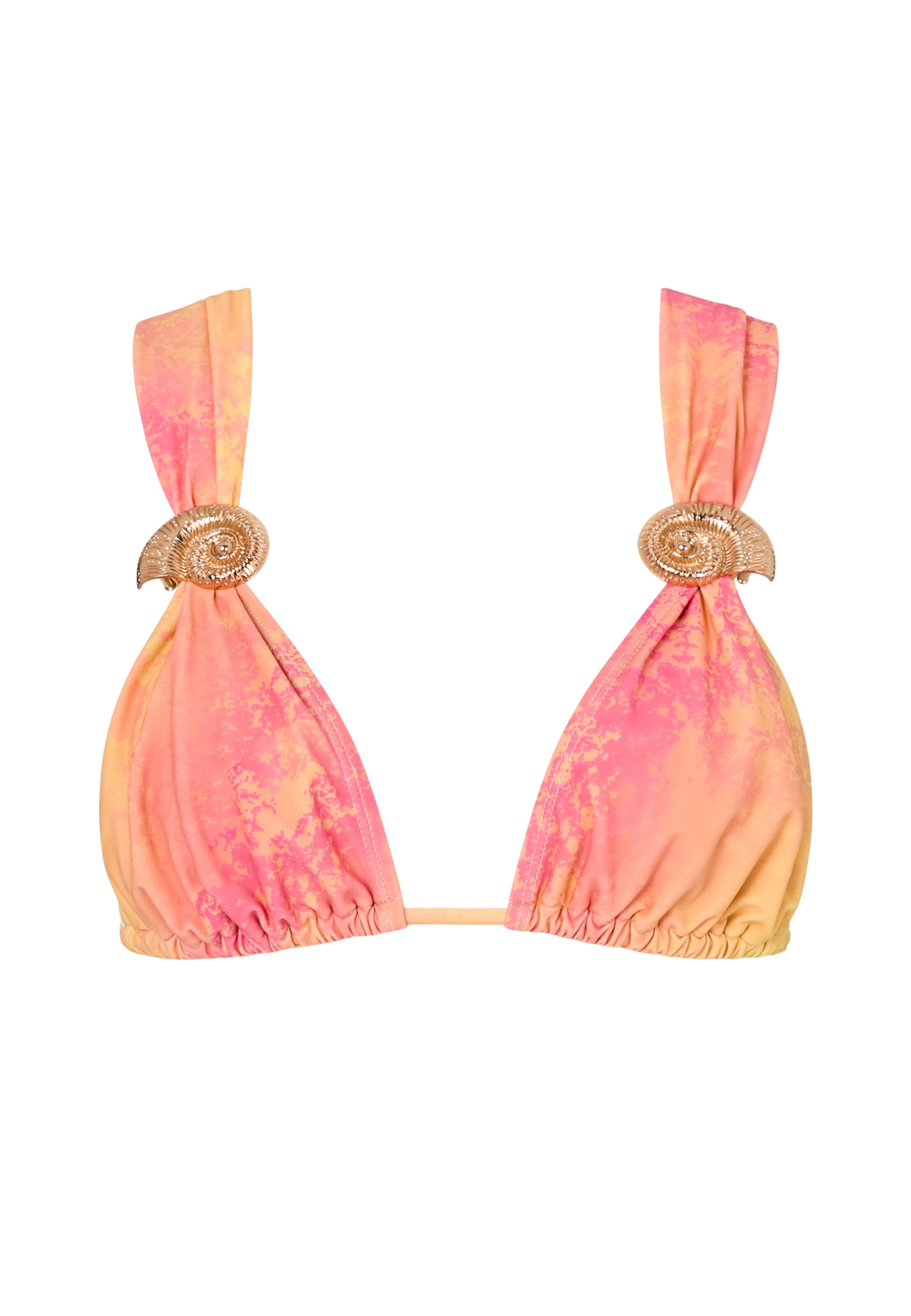Moda Minx Triangel Bikinioberteil 'Nautilus Shell' in Orange: Vorderseite
