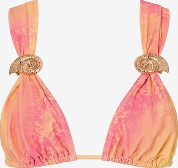 Moda Minx Triangel Bikinitop 'Nautilus Shell' in Oranje: voorkant