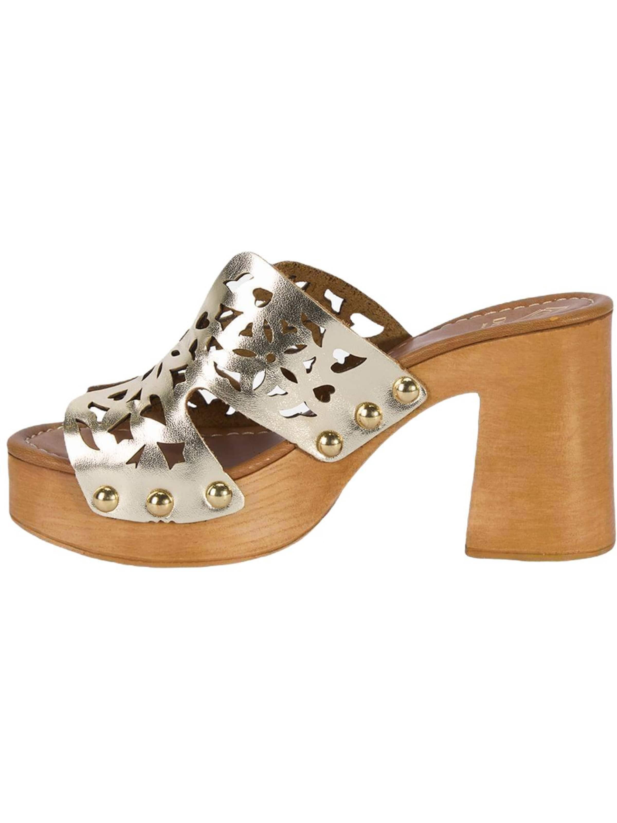 Desa - Zapatillas de casa 'DESA Damen-Plateausandalen aus perforiertem Leder' en Mezcla de colores