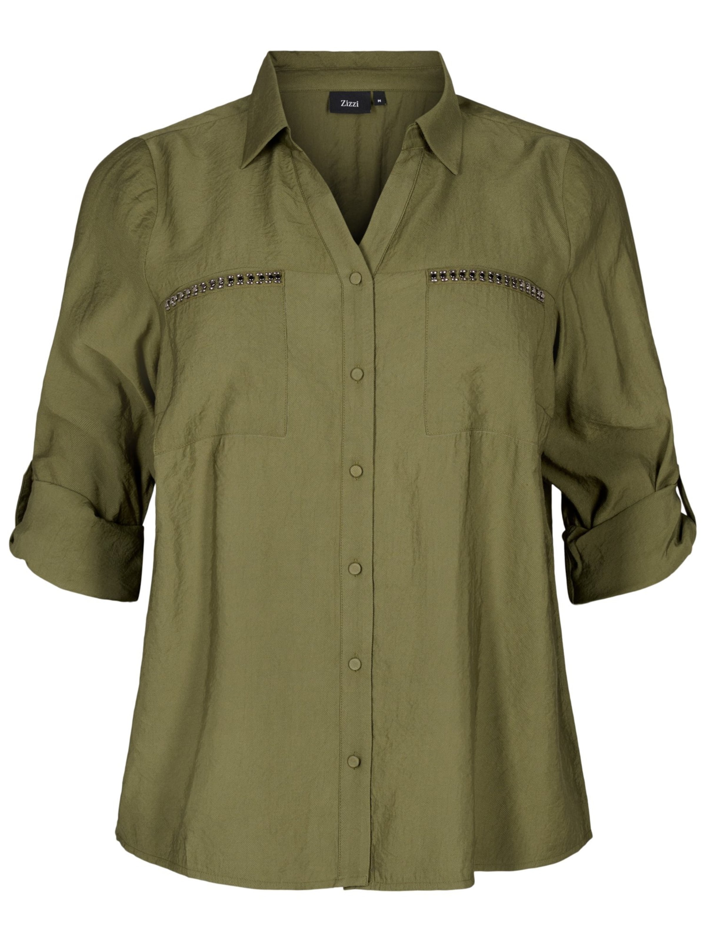 Zizzi Bluse 'Esascha' i grøn: forside