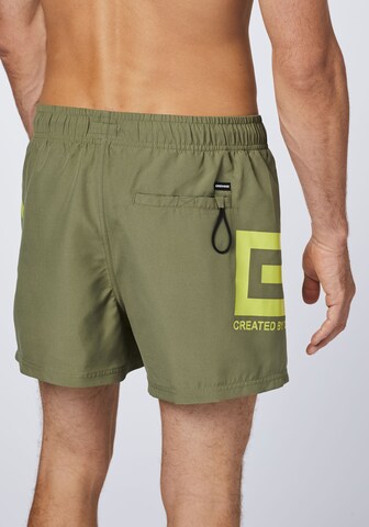 CHIEMSEE Athletic Swim Trunks in Green