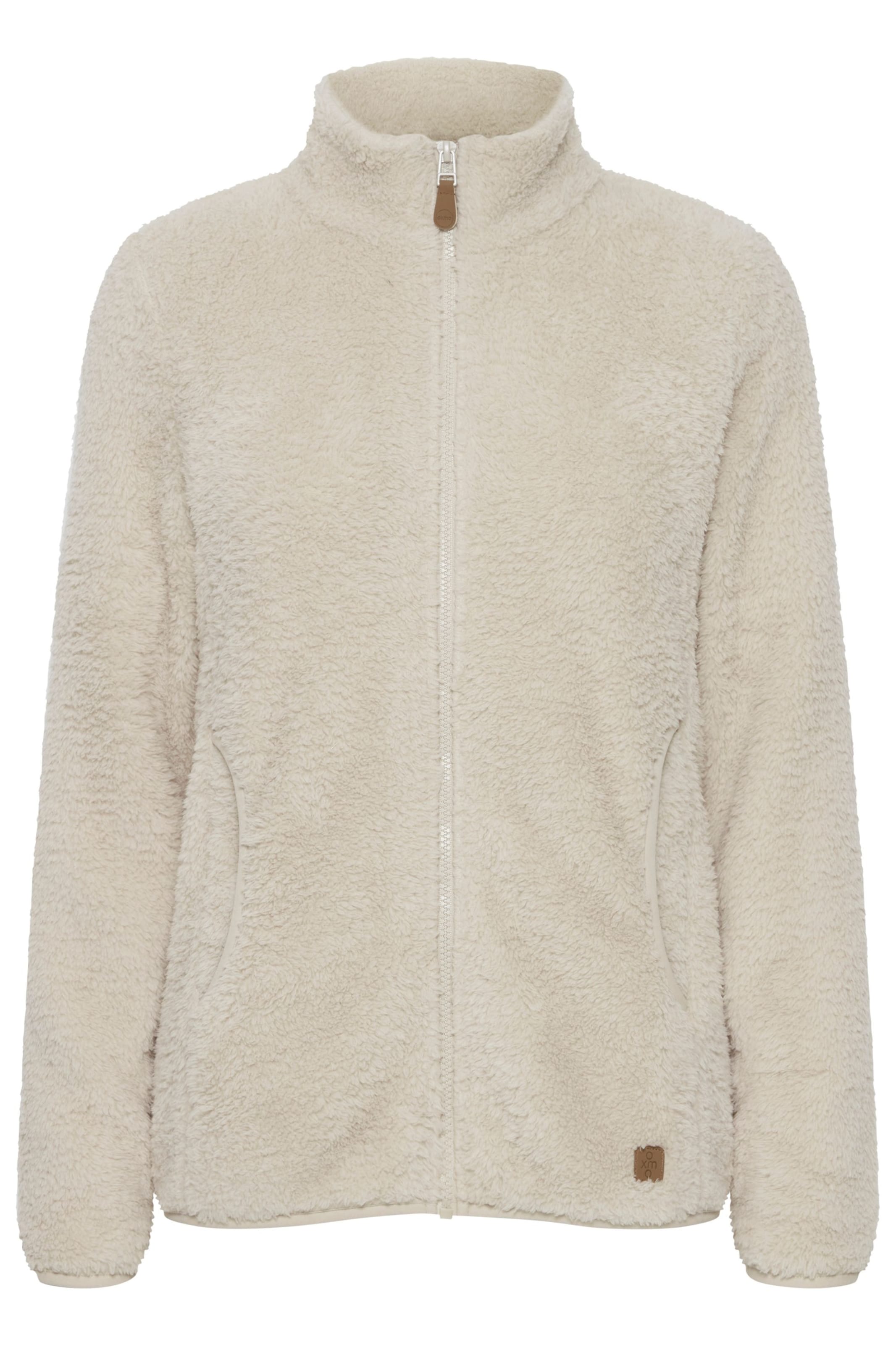 Oxmo Fleecejacke in Beige: Vorderseite