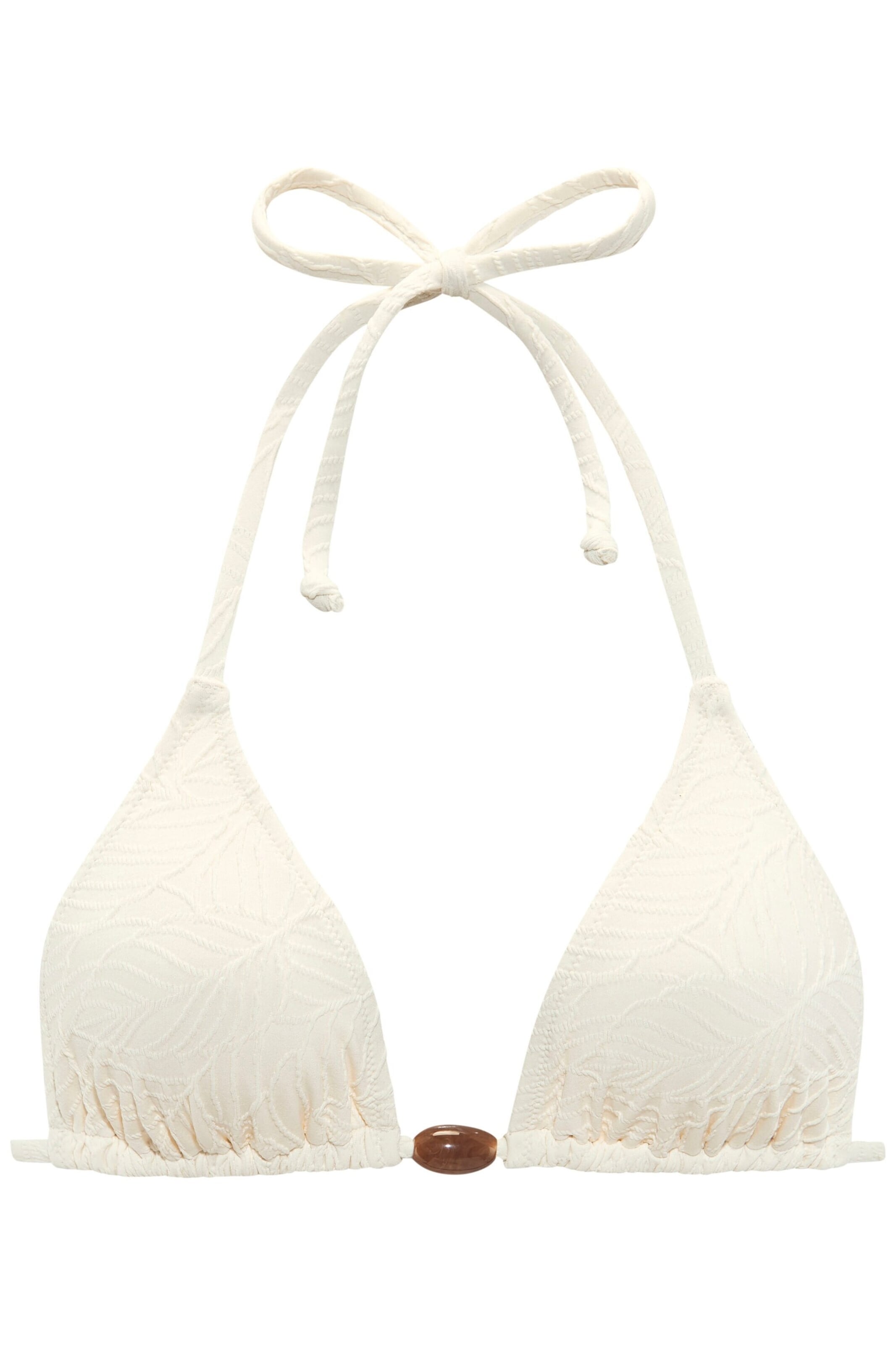 LASCANA - Triángulo Top de bikini en blanco: frente