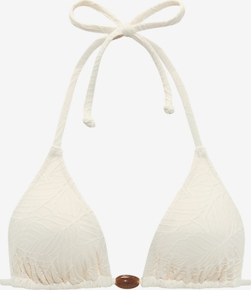 LASCANA - Triángulo Top de bikini en blanco: frente
