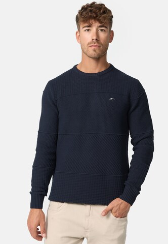 INDICODE JEANS Pullover 'Justice' in Blau