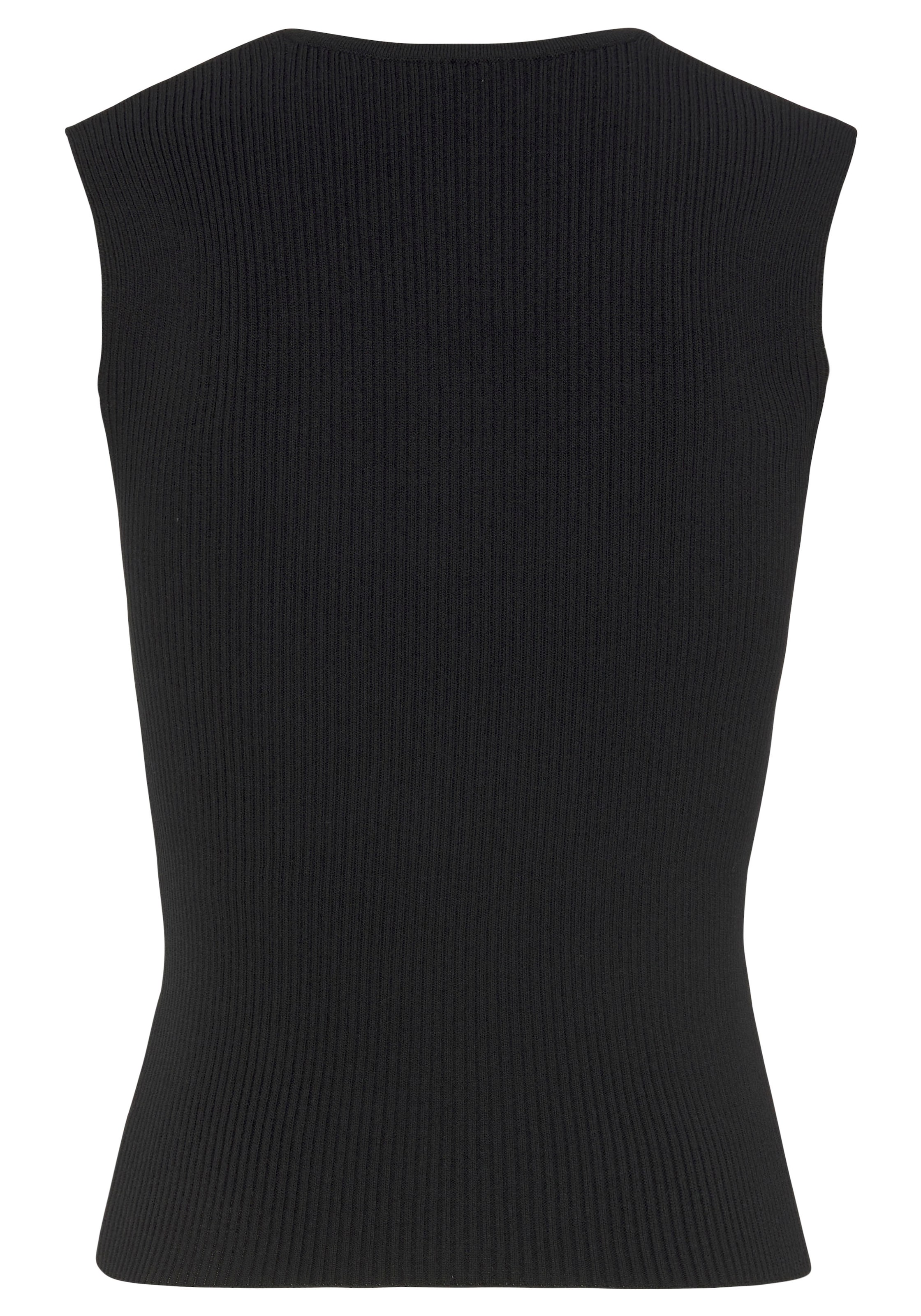 juoda LASCANA Palaidinė be rankovių