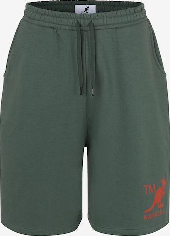 KANGOL Loose fit Trousers 'Boston' in Green: front