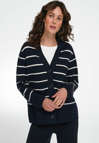 Peter Hahn Knit Cardigan in Blue: front