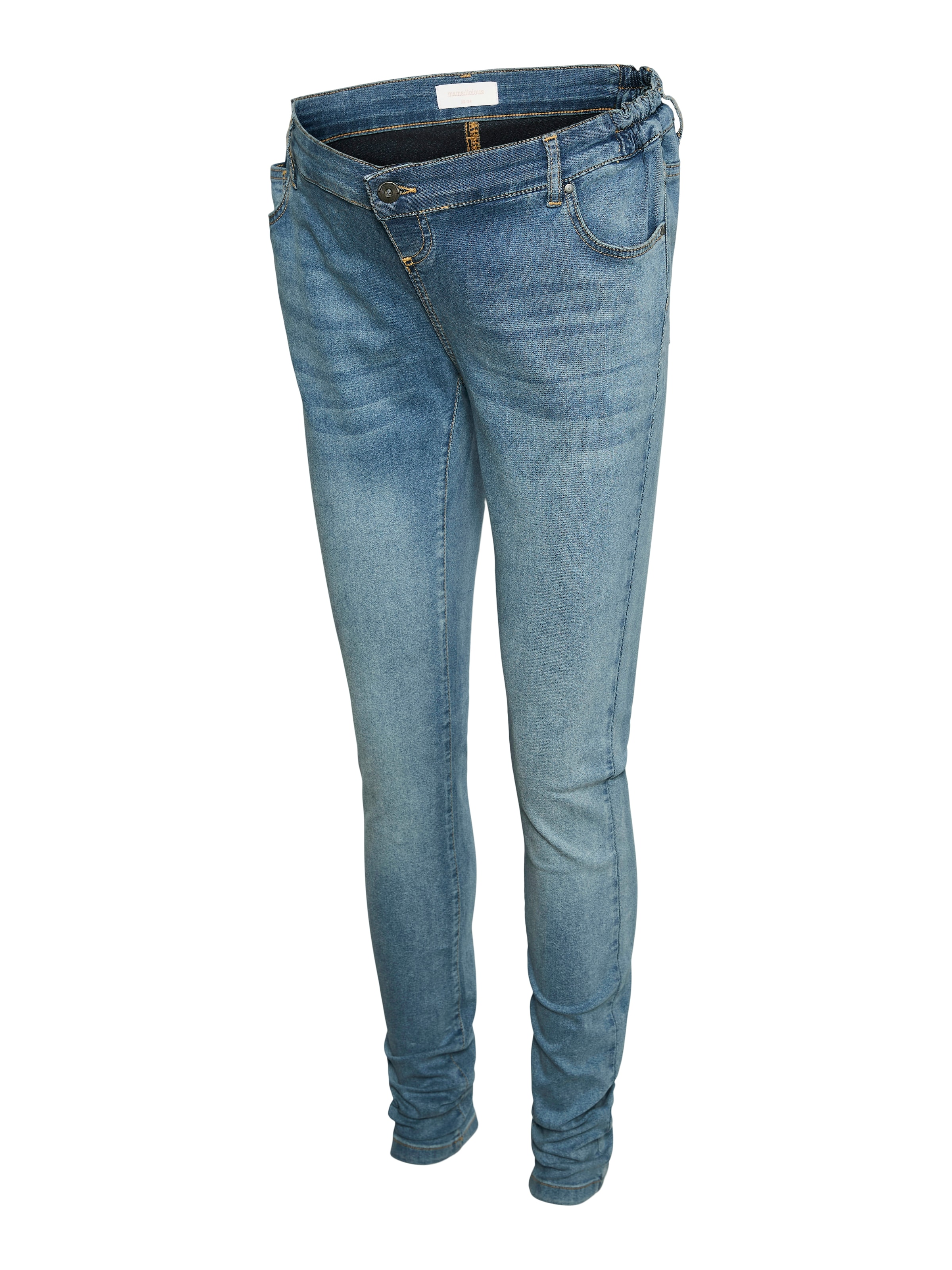 MAMALICIOUS Slimfit Jeans 'MLLUTON' in Blauw: voorkant