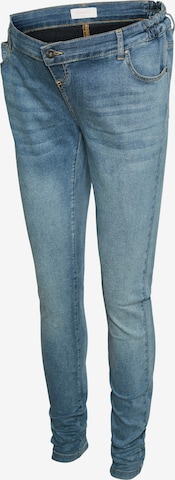 mėlyna MAMALICIOUS Prigludęs Džinsai 'MLLUTON': priekis