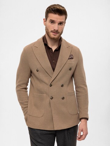 Veste mi-saison Antioch en marron : devant