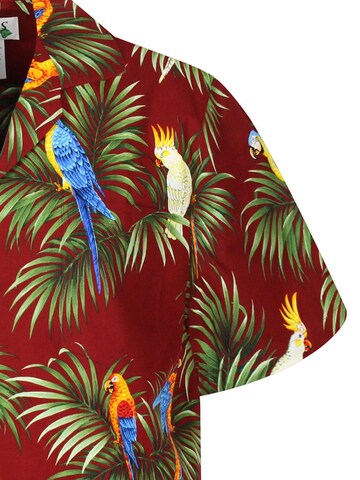 KY's - Ajuste regular Camisa 'Kakadu Allover' en rojo