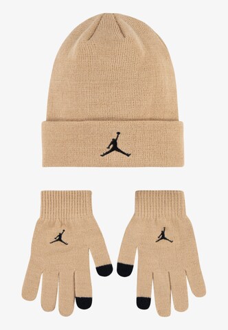Jordan Set: Mütze und Handschuhe 'ESSENTIALS' in Beige: Vorderseite