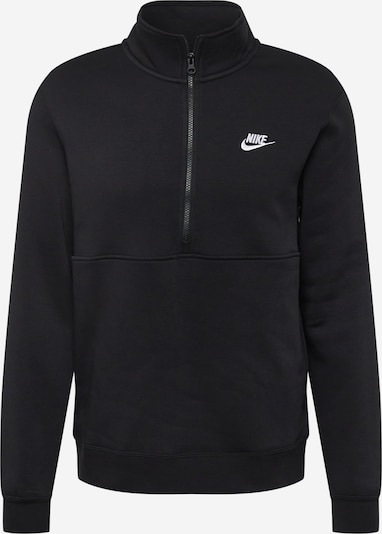 Bluză de molton Nike Sportswear pe negru / alb, Vizualizare produs