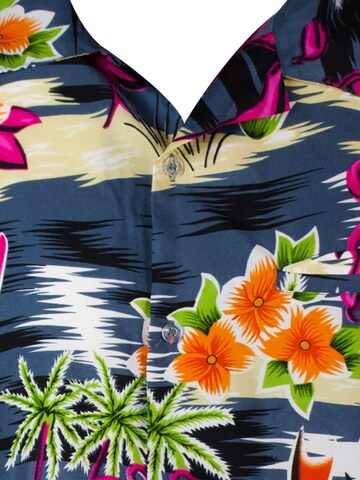 King Kameha - Camiseta 'Flamingos' en negro