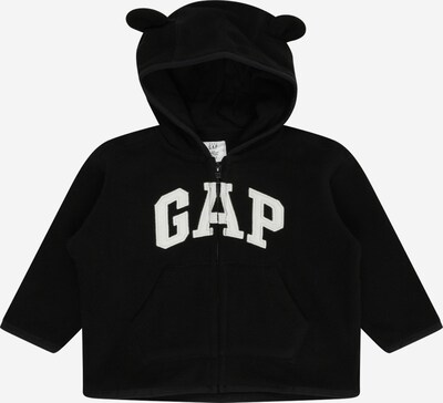 GAP Fleece jas in de kleur Zwart / Wit, Productweergave