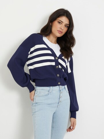 GUESS Knit Cardigan in Blue: front