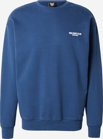 PARI Sweatshirt 'SPORTS CLUB' in Blauw: voorkant