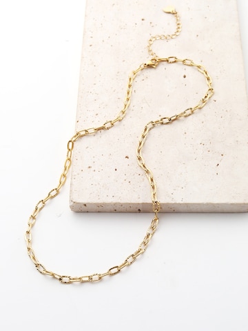 Hey Happiness - Cadena 'Textured Link' en oro