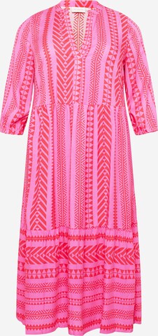 ONLY Carmakoma Платье в Ярко-розовый: спереди