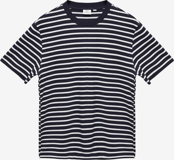 MANGO MAN T-shirt 'Essentials' i blå: framsida