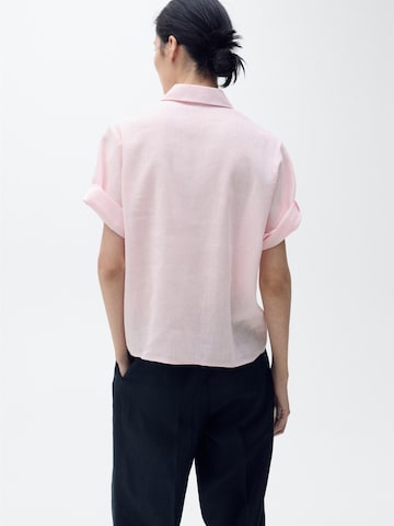 MANGO Blouse 'PAI' in Pink