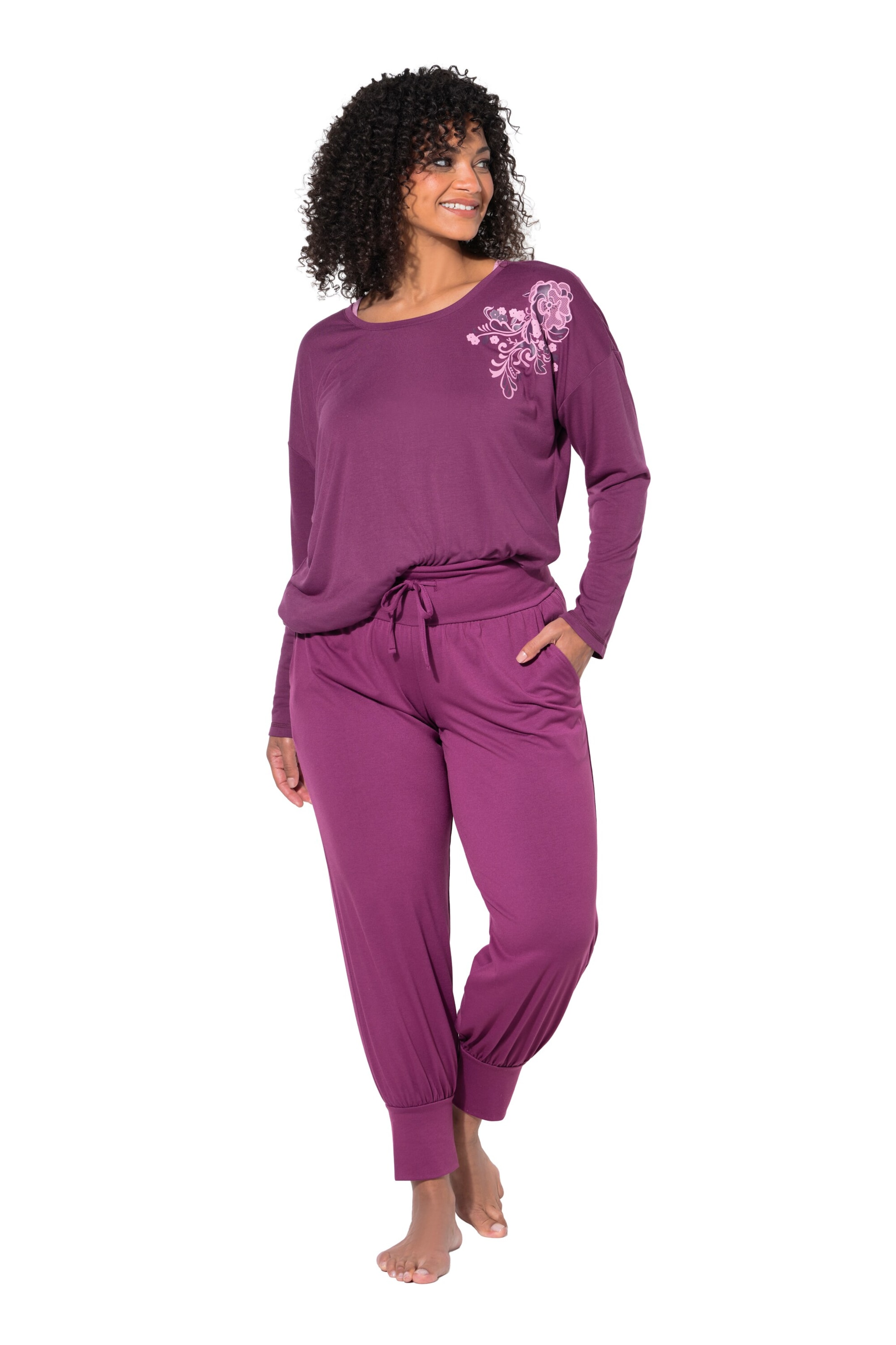 Ulla Popken Tapered Hose in Lila