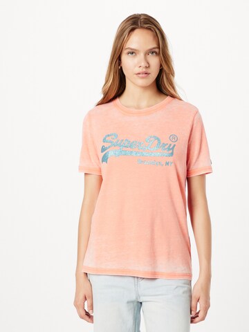 T-shirt Superdry en orange : devant