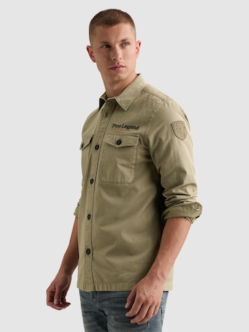 Regular fit Camicia 'Overshirt with back print' di PME Legend in verde