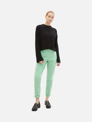 Regular Pantalon chino TOM TAILOR en vert