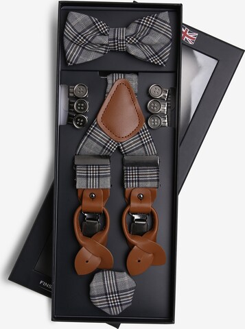 Finshley & Harding London Suspenders in Black: front