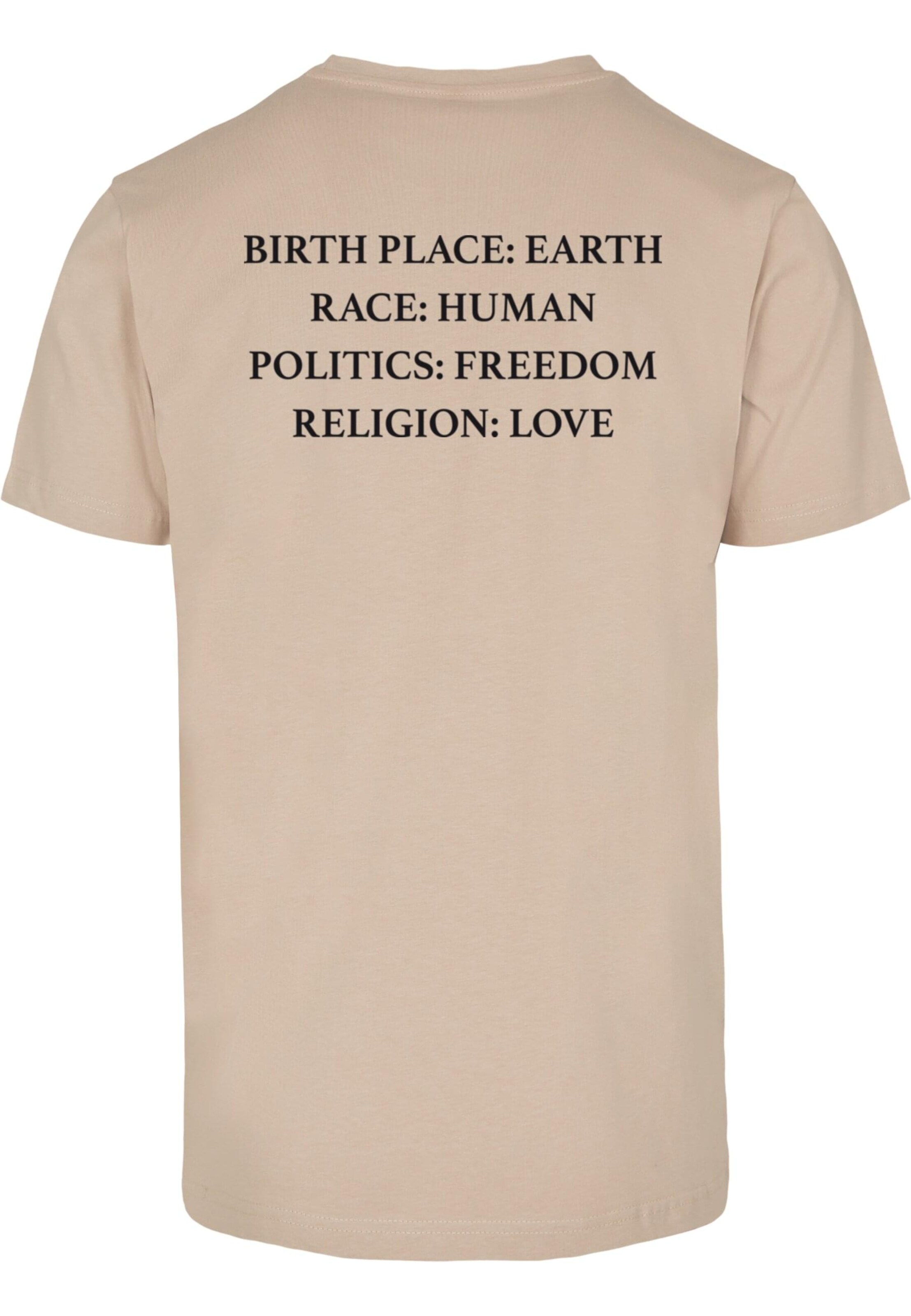 Mister Tee Shirt 'Heart' in Beige