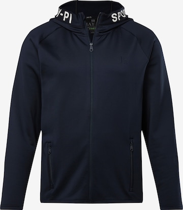 JAY-PI Zip-Up Hoodie in Blue: front