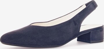 GABOR Slingback Pumps in Blue: front