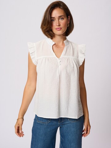 Camicia da donna 'Liany Via' di Kaffe in bianco: frontale