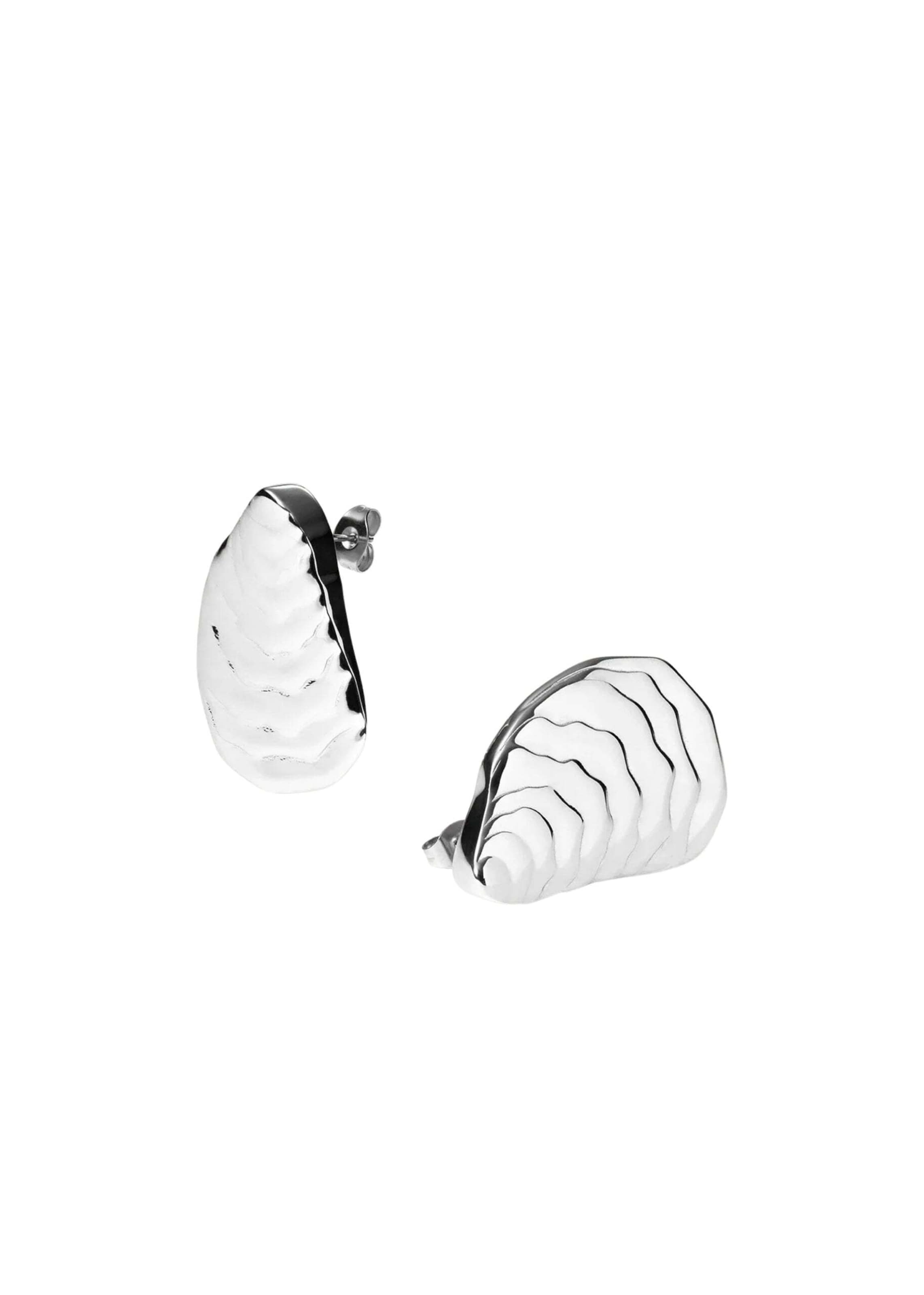 PURELEI - Pendientes 'Ocean Whisper' en plata: frente