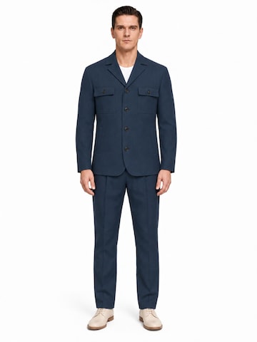 ALLTHEMEN Regular Suit 'Fadenstille' in Blue: front