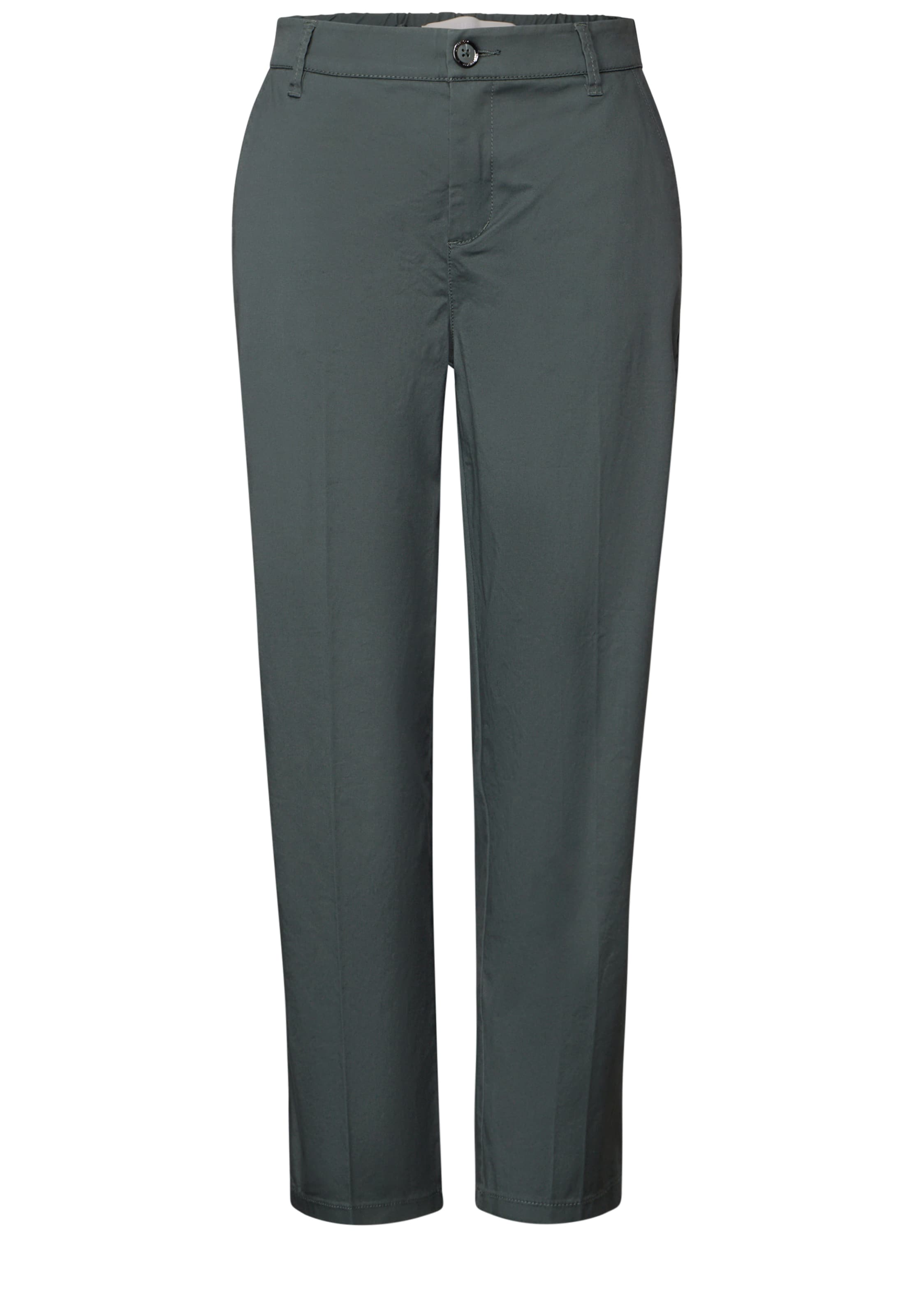 STREET ONE Regular Chinohose in Grün: Vorderseite