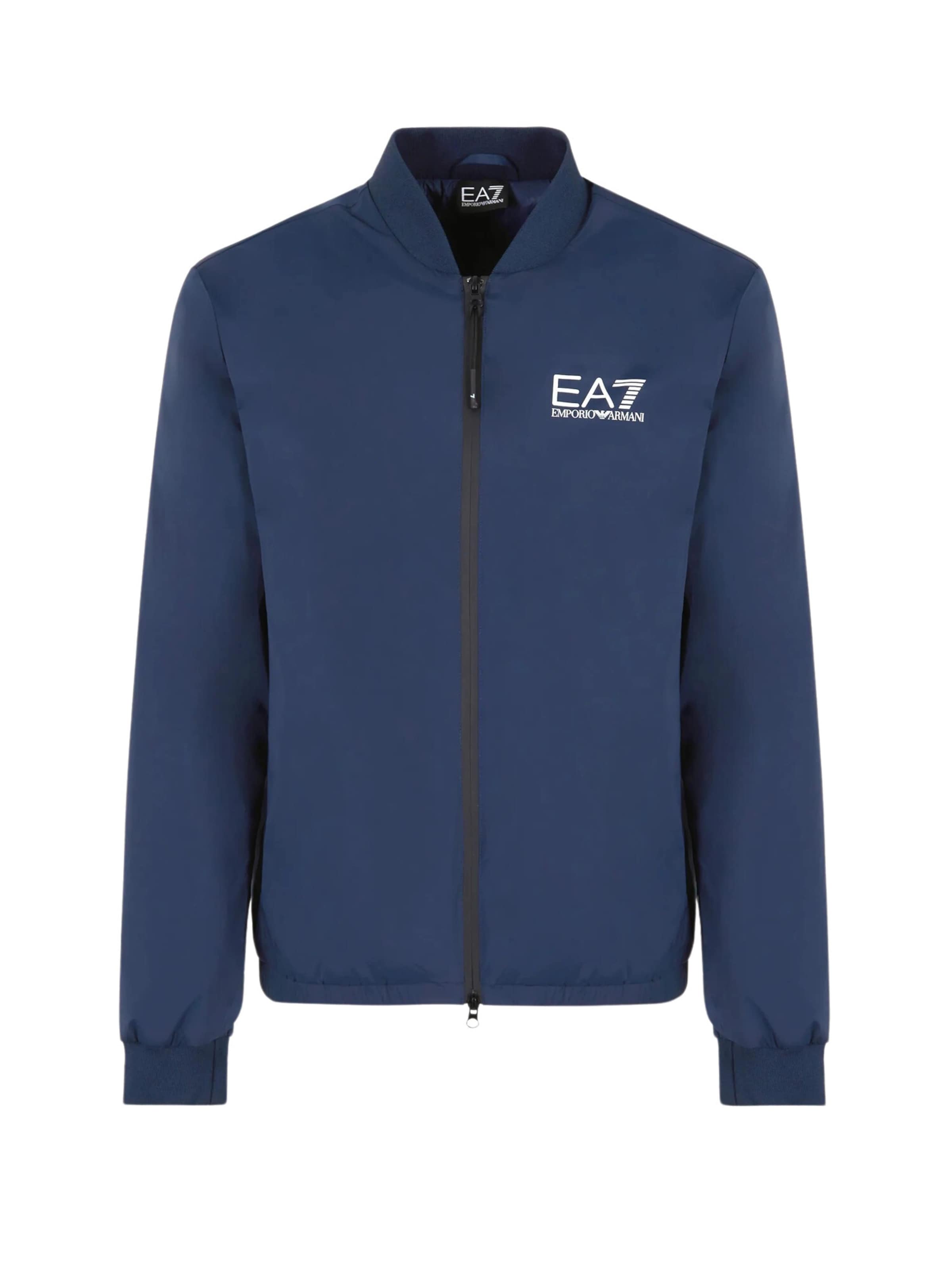 Veste mi-saison EA7 Emporio Armani en bleu : devant