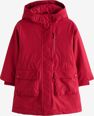 Next Pitkä takki värissä punainen: etupuoli