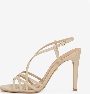 Kazar Strap Sandals in Beige: front